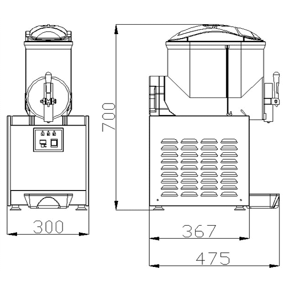 Slush Machines | ChromeCater Single Barrel SC-1 3 Slush Machines | ChromeCater Single Barrel SC-1 - Image 3