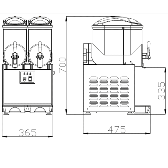 Slush Machine Price | ChromeCater Two Barrel SC-2 3 ChromeCater Slush Machine For Sale SC-2
